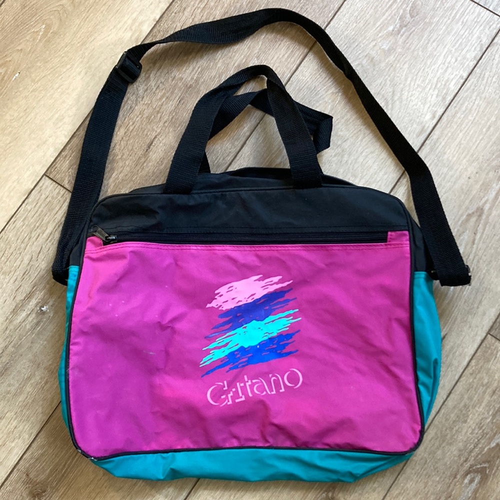 Vintage Gitano 80’s Floral Zipper Tote Overnight Bag Pink